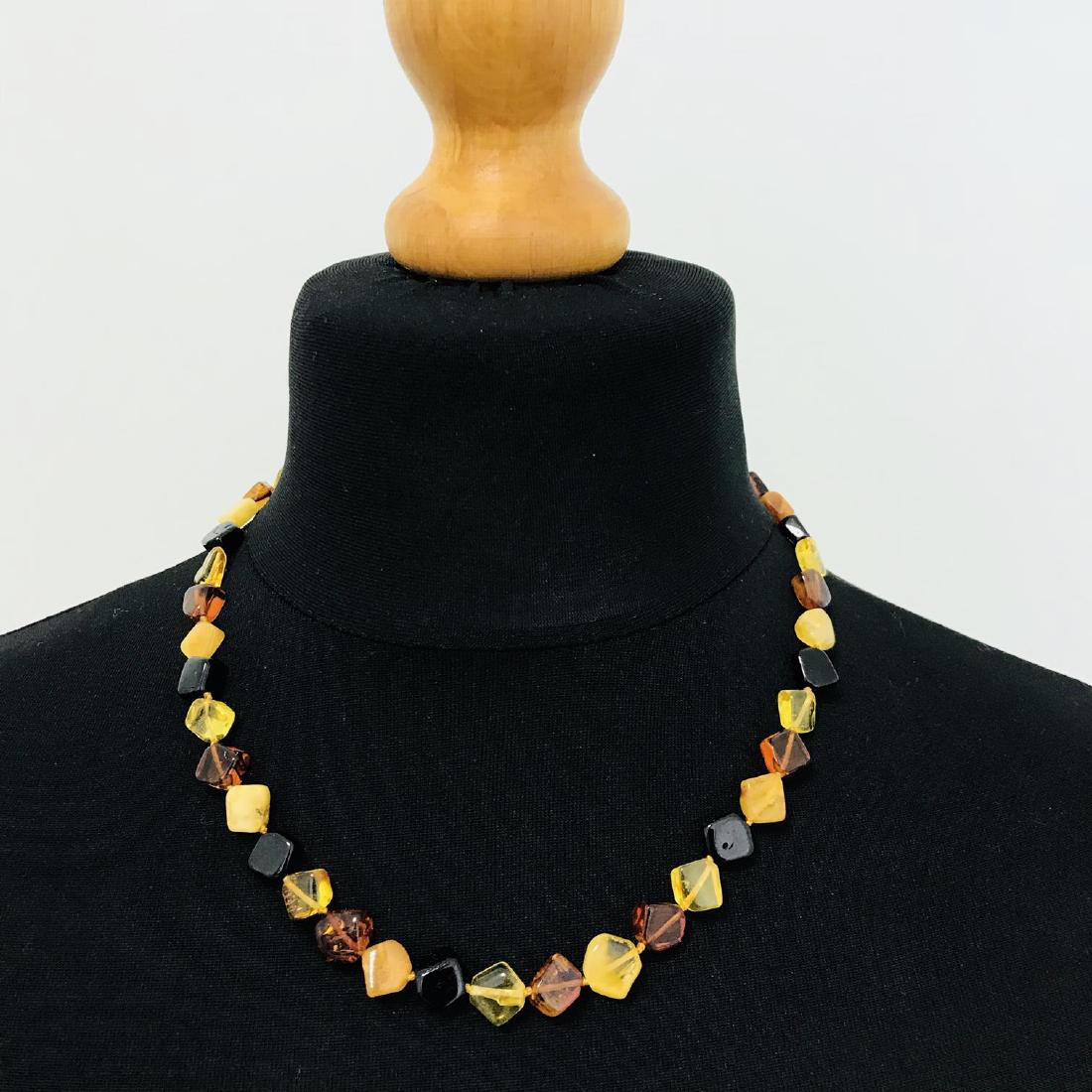 Mixed Colors Polished Baltic Amber Necklace (1 of 9)