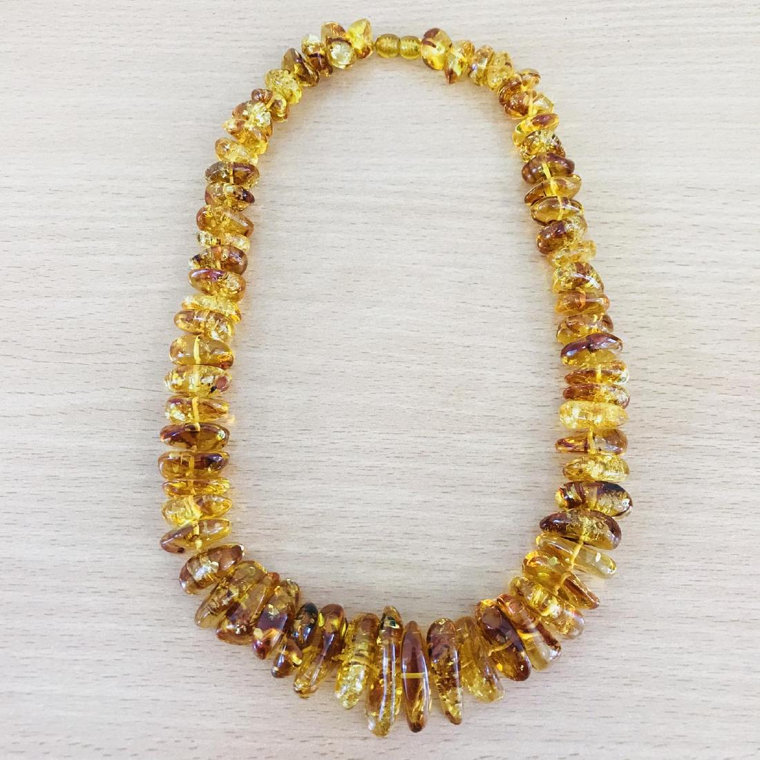 Large Natural Polished Baltic Amber Necklace (1 of 10)