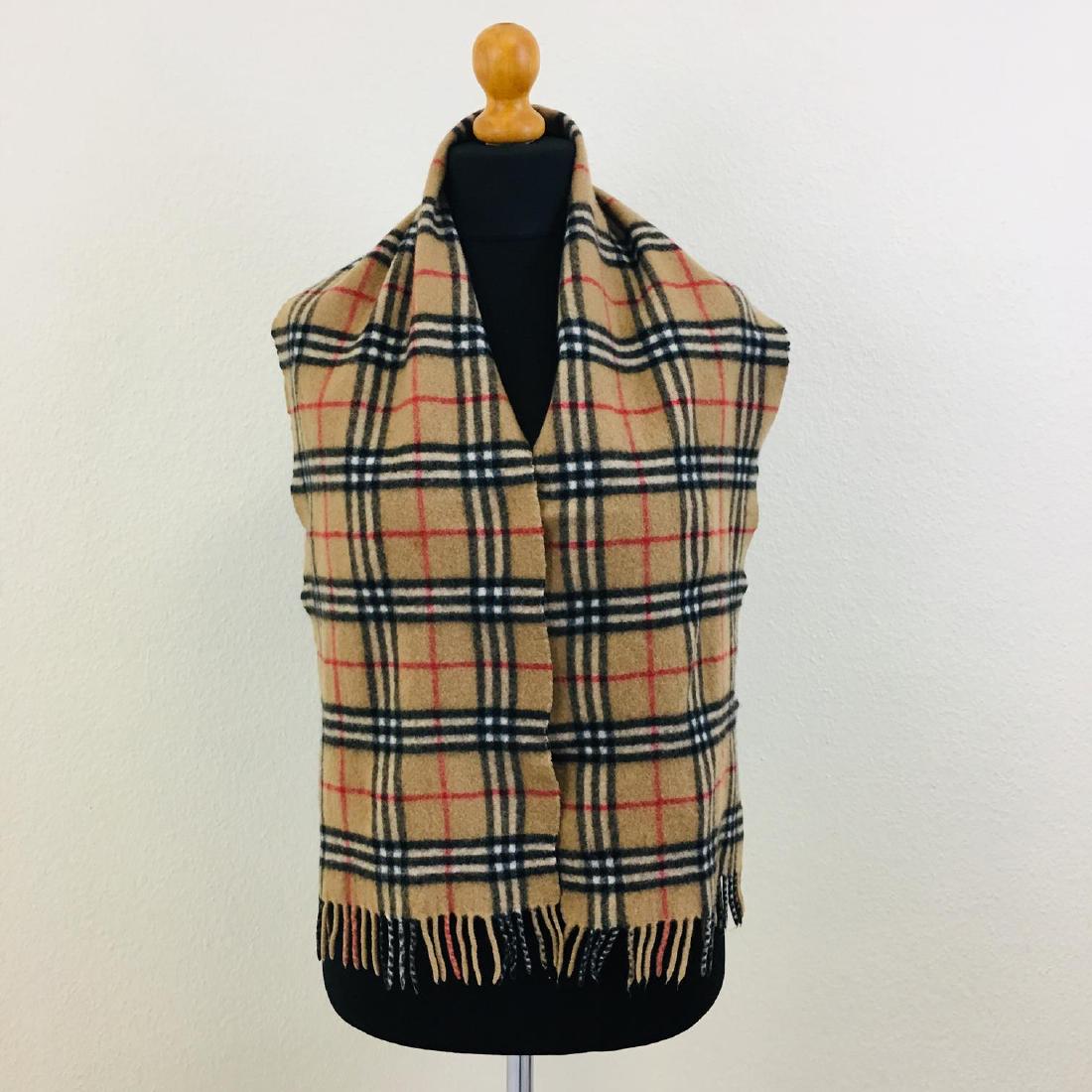 Vintage Burberry 100% Lambswool Scarf: Measurements (inches): Width: 10.5 Length: 58