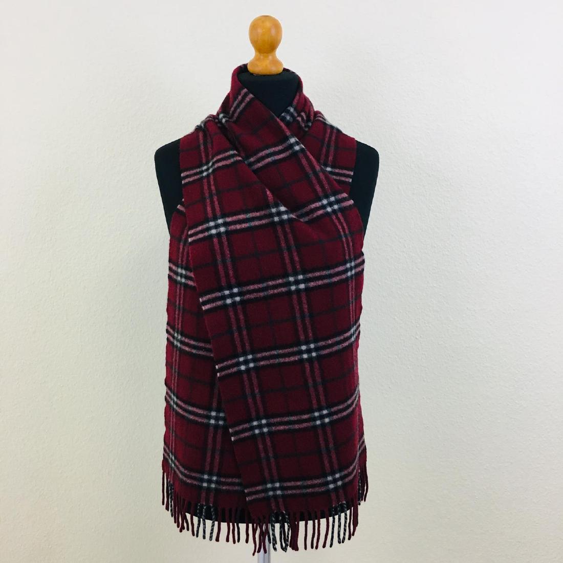 Vintage Burberry 100% Lambswool Scarf: Measurements (inches): Width: 11 Length: 69