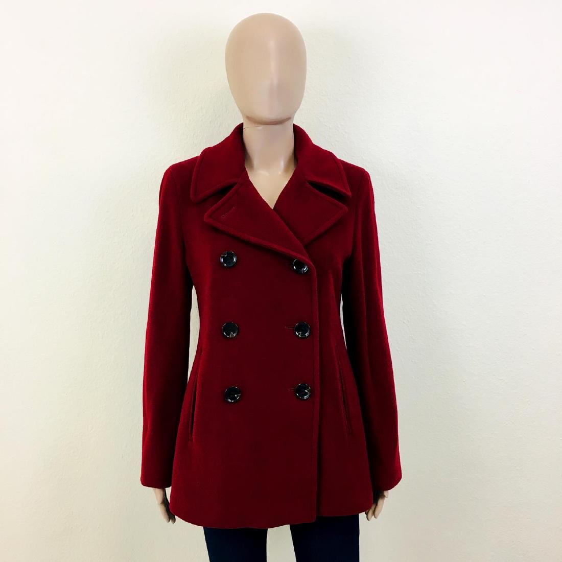 Women's Calvin Klein Wool Cashmere Blend Coat: Size EUR 36 US 6 70% Wool 20% Nylon 10% Recycled Cashmere Armpit to Armpit: 18 in. Sleeve from shoulder seam: 23.5 in. Shoulder to shoulder: 16 in. Total length: 27.5 in.