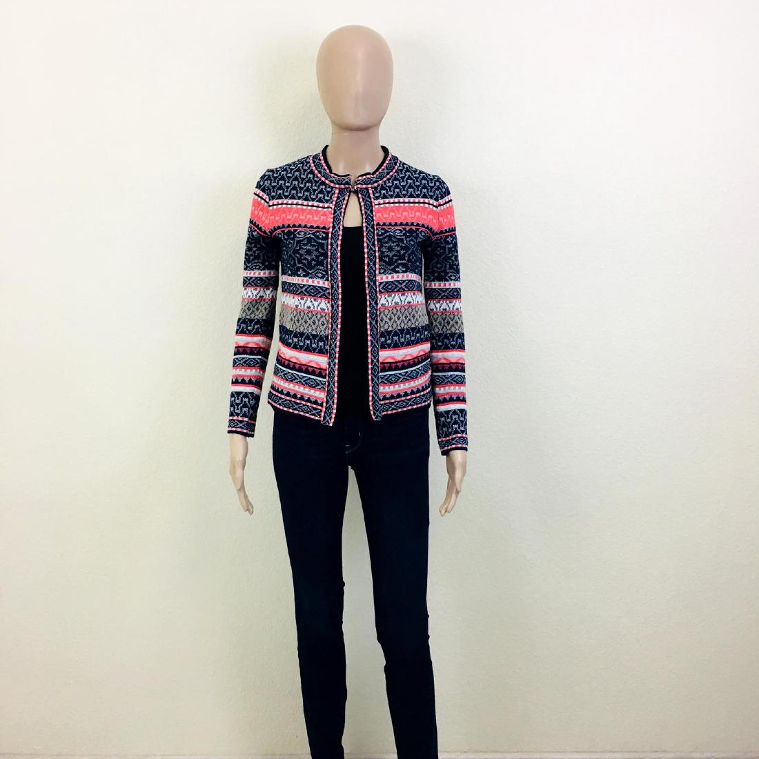 Women's Cardigan Sweater: Size EUR 36 US 6 Armpit to Armpit: 17 in. Sleeve from shoulder seam: 22 in. Total length: 20 in.