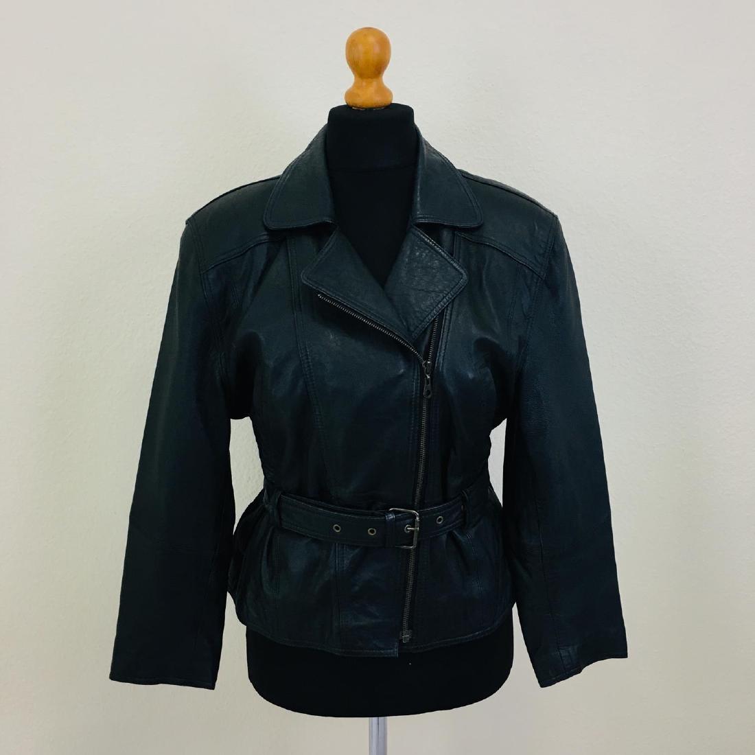 Women's Real Leather Bomber Jacket: Size EUR 36 US 6 100% Leather Armpit to Armpit: 21.5 in. Total length: 23 in.