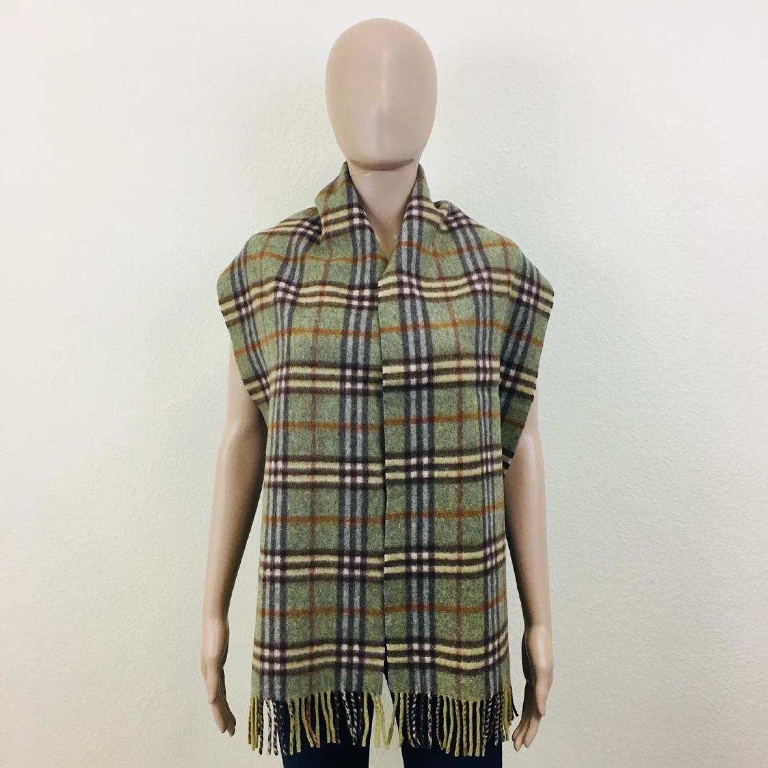 Vintage Burberry 100% Lambswool Scarf: 100% Lambswool Color: Khaki Measurements: 68 x 11.5 in.