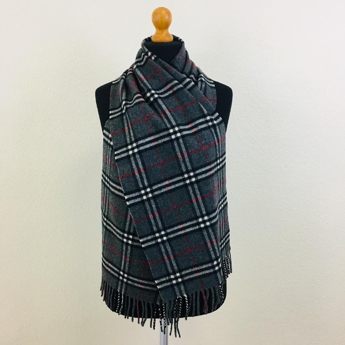 Vintage Burberry 100% Lambswool Scarf: Measurements (inches): Width: 12.5 Length: 67
