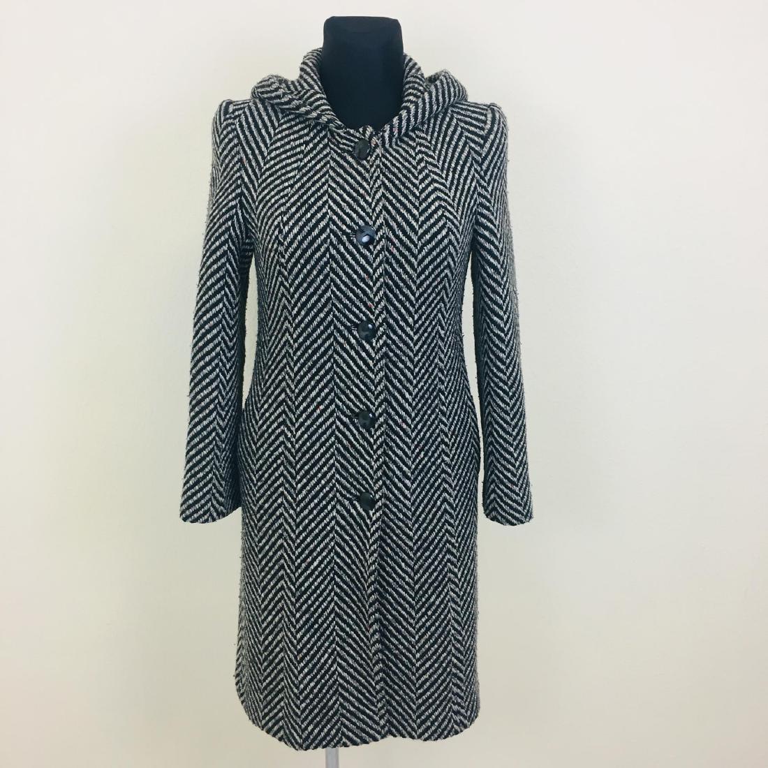 Women's Rimada Designer Wool Blend Warm Coat: Size EUR 42 US 12 Wool Blend Armpit to Armpit: 19.5 in. Sleeve from shoulder seam: 25 in. Total length: 39 in.