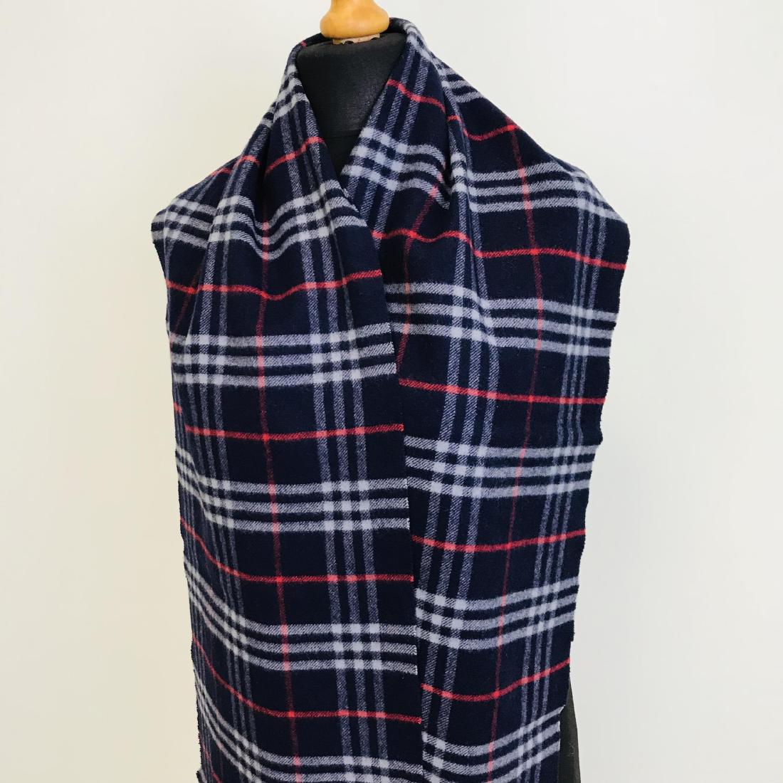 Vintage Burberry 100% Lambswool Scarf: Measurements (inches): Width: 13 Length: 76