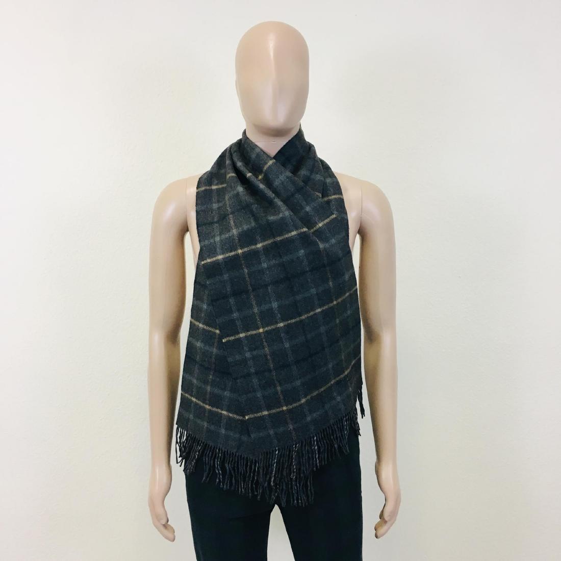Vintage Omar Sharif PARIS Designer Cashmere Scarf: 100% Cashmere Color: Grey Measurements: 66 x 12 in.