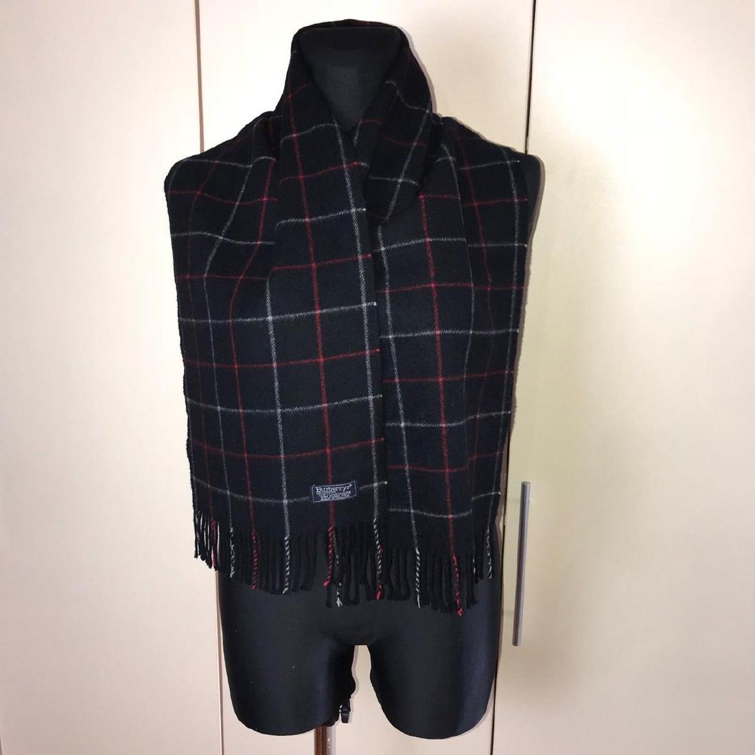 Burberry 100% Cashmere Black Scarf: 100% Cashmere Color: Black Measurements: 56 x 12 in.