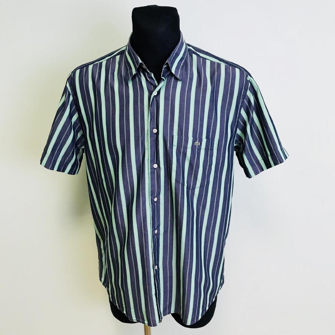 Men's Lacoste Short Sleeve Shirt Size US 42: Size US 42 Armpit to Armpit: 23.5 in.