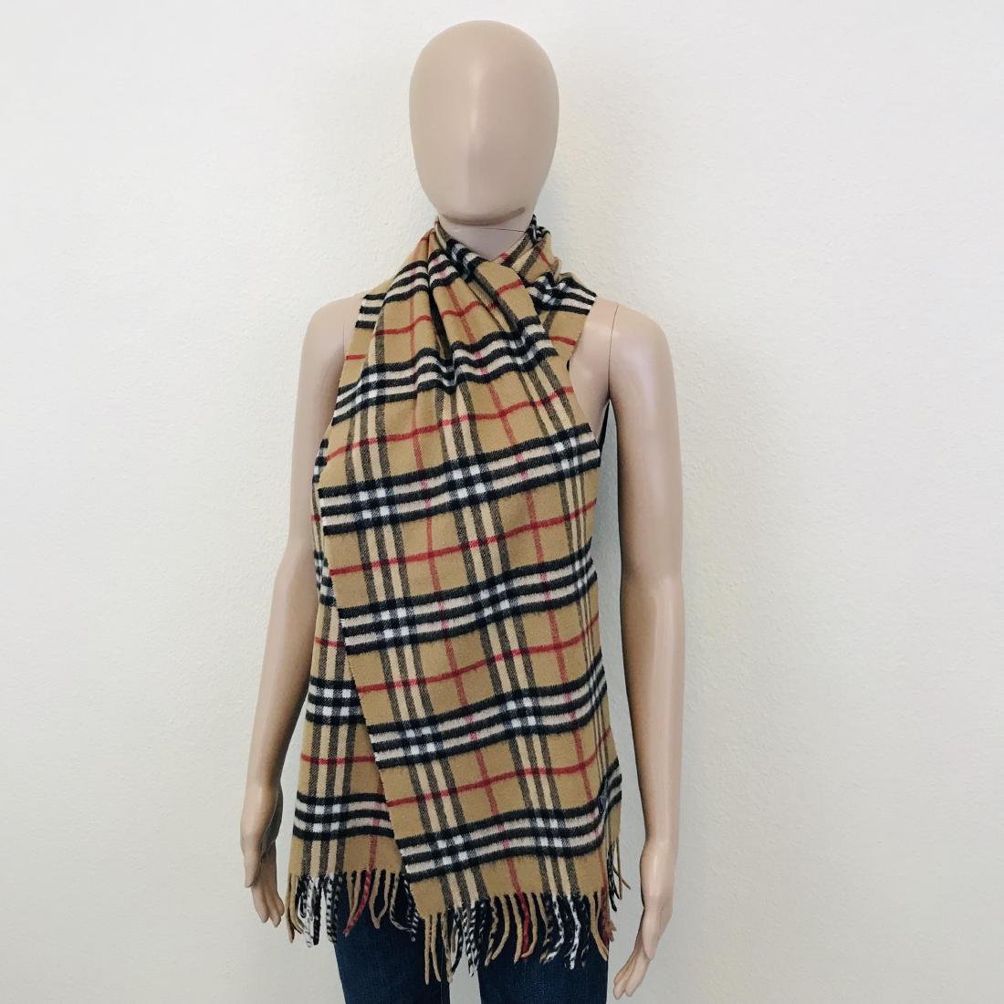 Vintage Burberry 100% Lambswool Scarf: Measurements (inches): Width: 12 Length: 70