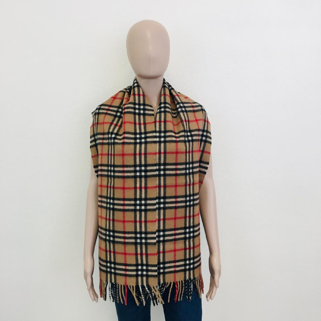 Vintage Burberry 100% Lambswool Scarf: Color: Camel Brown Measurements (inches): Width: 12 Length: 67