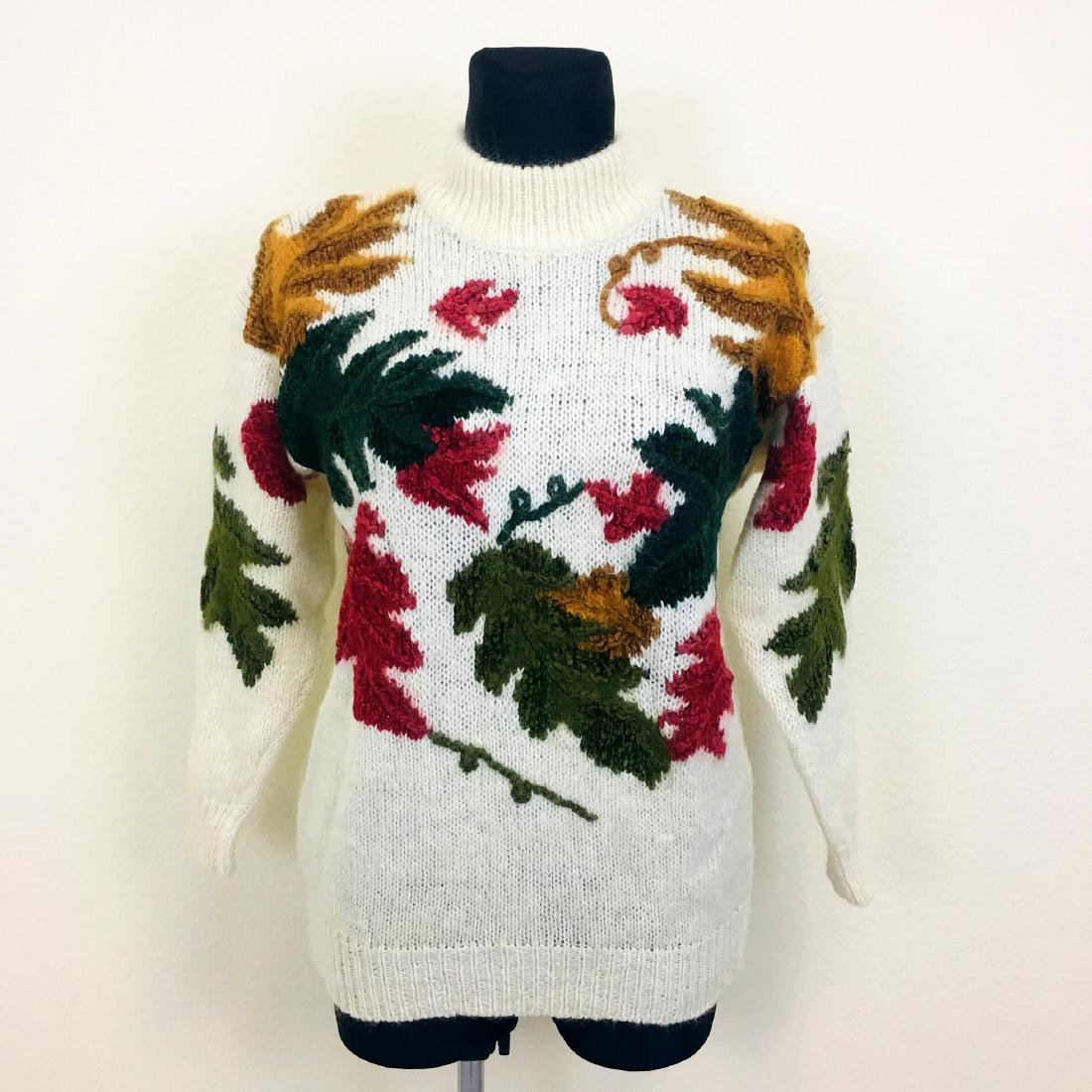 Vintage Women's Yeo's Designer Warm Wool Sweater: Size XXL 100% Wool Armpit to Armpit: 22 in. Sleeve from shoulder seam: 20 in. Total length: 26.5 in.