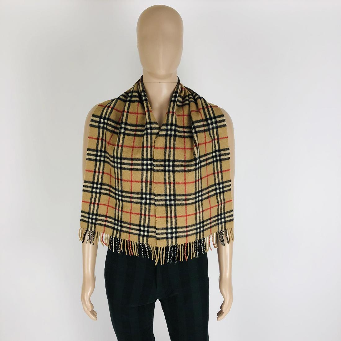 Vintage Burberry 100% Lambswool Scarf: Color: Camel Brown Measurements (inches): Width: 11.5 Length: 56