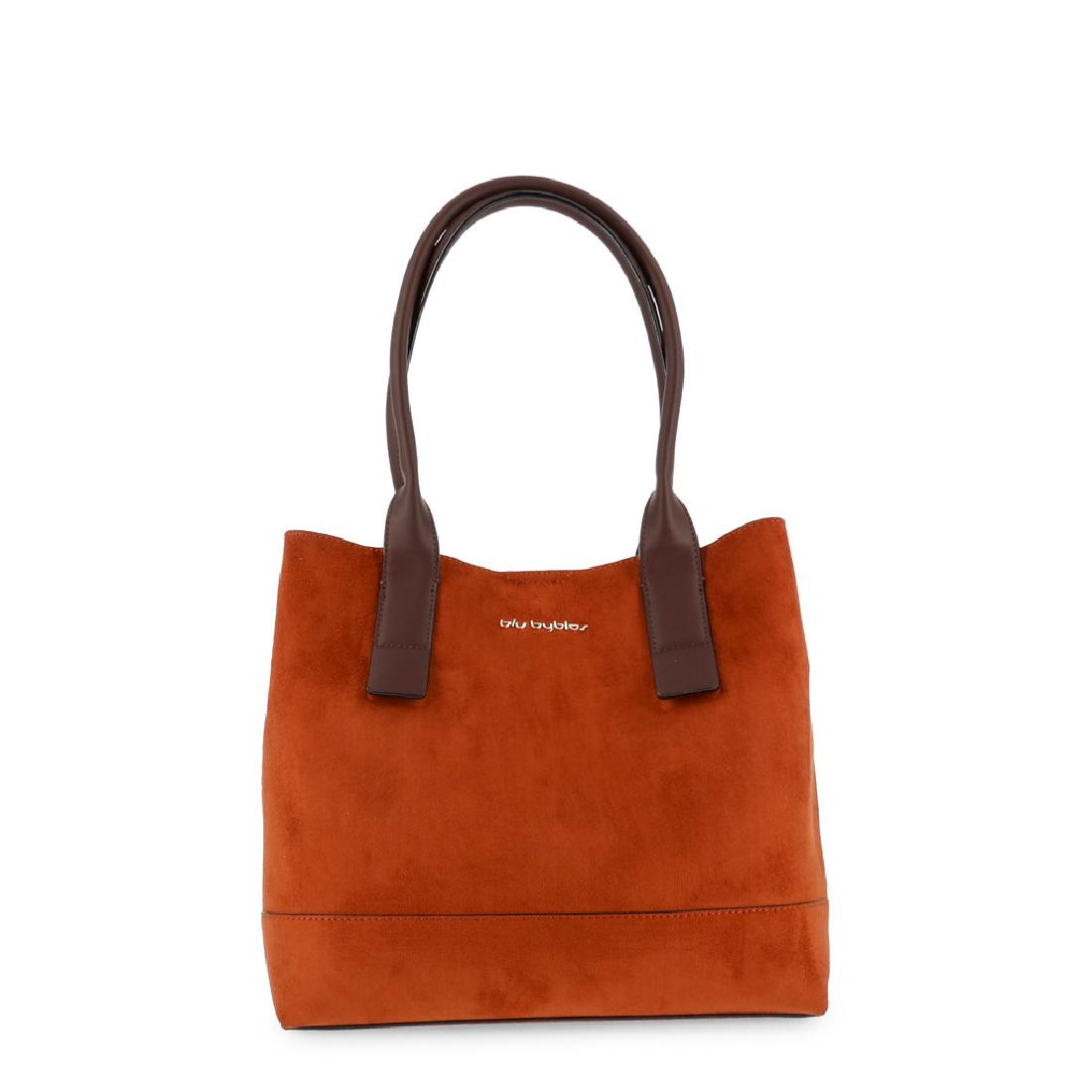 Women's Blu Byblos Shoulder Bag: Gender:Woman Type:Shopping bag Material: Eco Leather Main fastening:magnetic Handles:2 handles Inside:1 compartment Width cm:43 Height cm:28 Depth cm:12 Details:dustbag includedvisible logointernal re