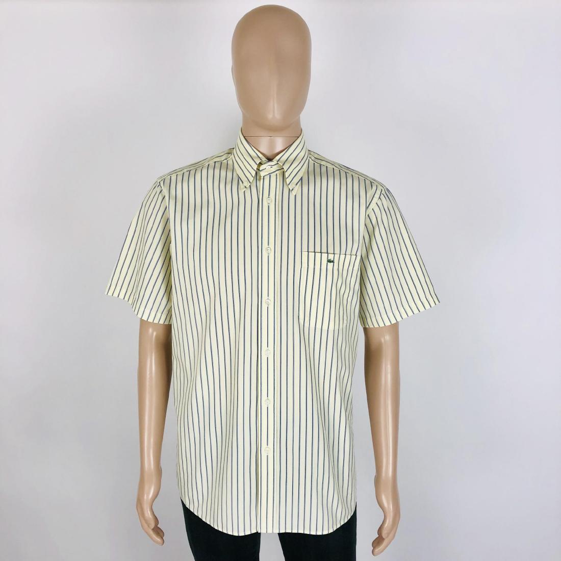 Vintage Men's Lacoste Shirt: Size EUR 51 US 41 Measurements: Armpit to Armpit: 23 in. Shoulder to shoulder: 19 in. Total length: 33 in.