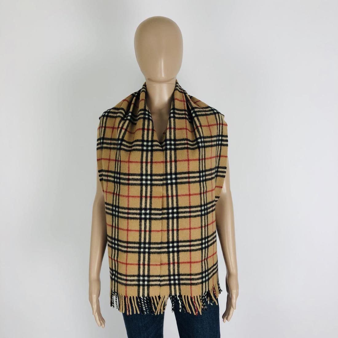 Vintage Burberry 100% Lambswool Scarf: Color: Camel Brown Measurements (inches): Width: 11.5 Length: 63