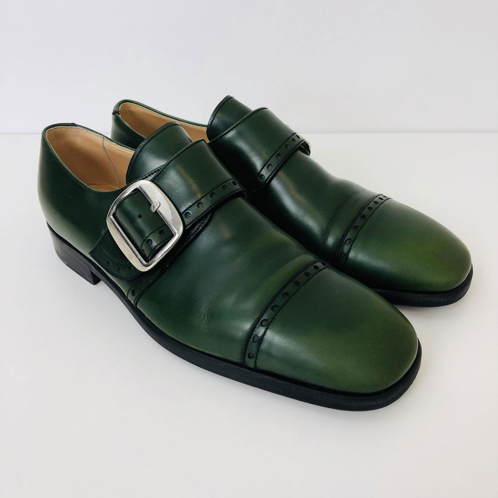 Men's Dolce & Gabbana Leather Shoes US 10: Size EUR 43 UK 9 US 10 Color: Green 100% Authentic 100% Leather