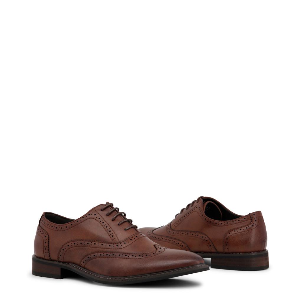 Duca Di Morrone Men's Shoes Size EUR 44 US 11: Size EUR 44 US 11 - Upper: synthetic leather - Interior: synthetic material - Sole: rubber - Oxford shoes, polished effect, classic brogue design