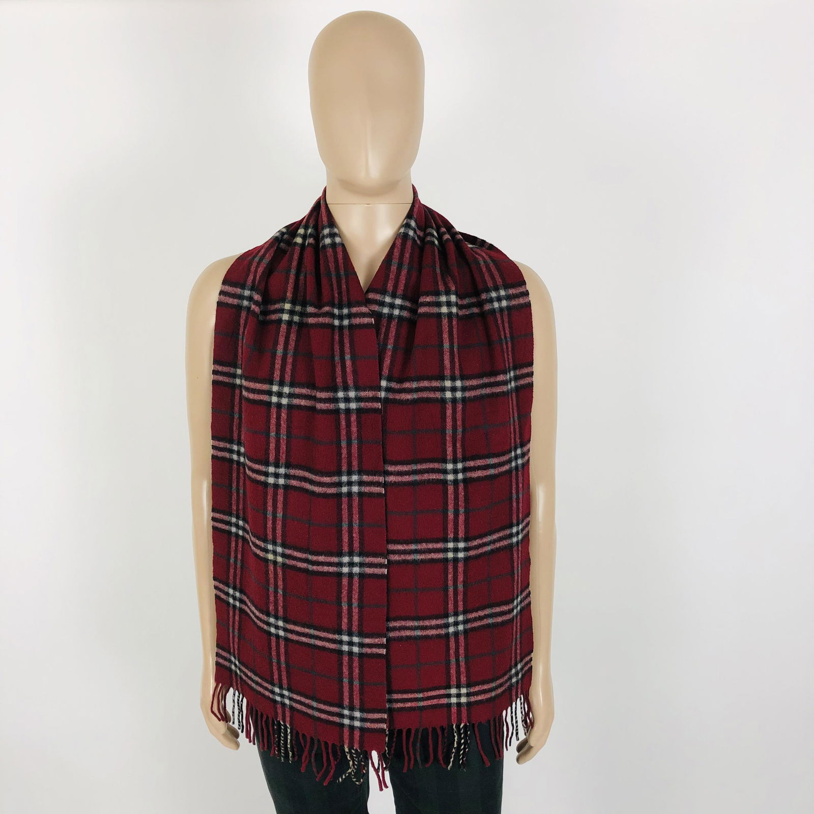 Vintage Burberry 100% Lambswool Scarf (1 of 9)