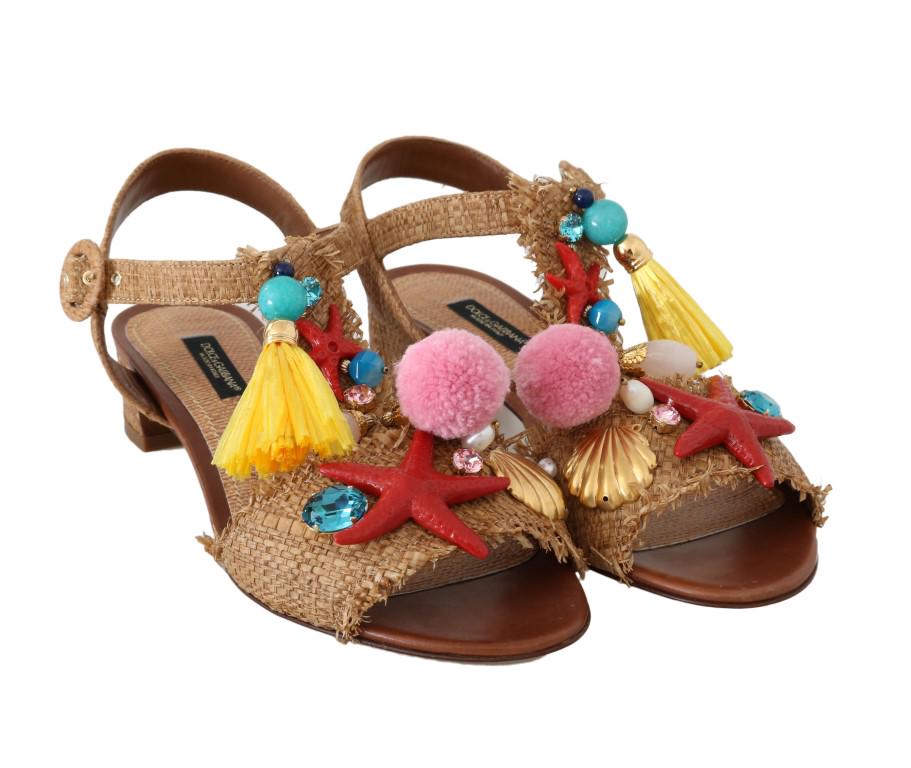 New Women's Dolce & Gabbana Sandals Shoes US 7.5: Size EUR 37.5 UK 4.5 US 7.5 100% Authentic