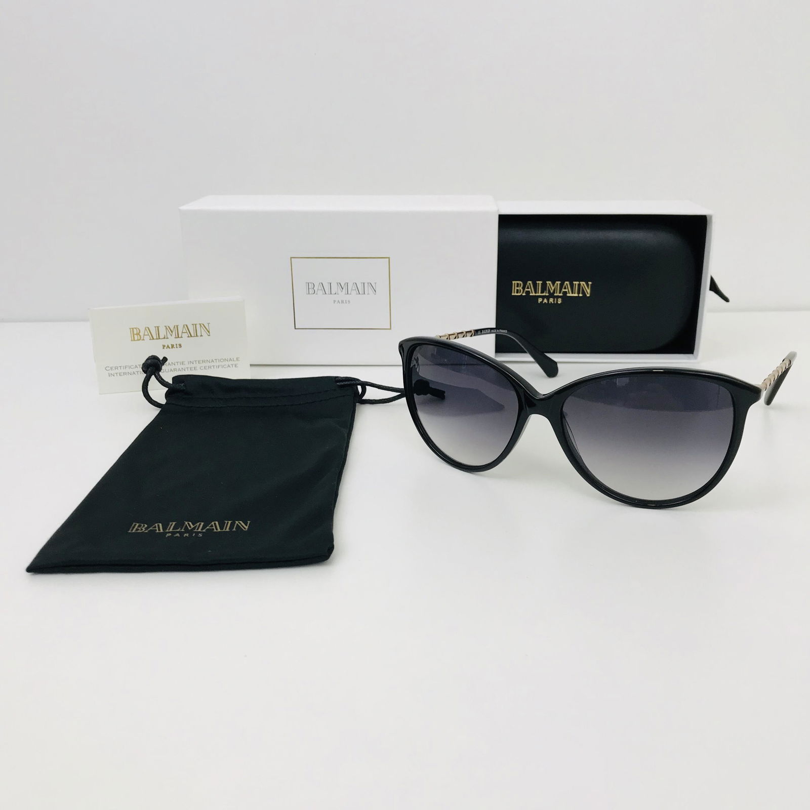 New PIERRE BALMAIN Designer Sunglasses: Gender: Woman Lenses: Gradient Frame: Acetate Bridge, mm: 15 Temples, mm: 140 Lenses diameter, mm: 59 Protection: UV2