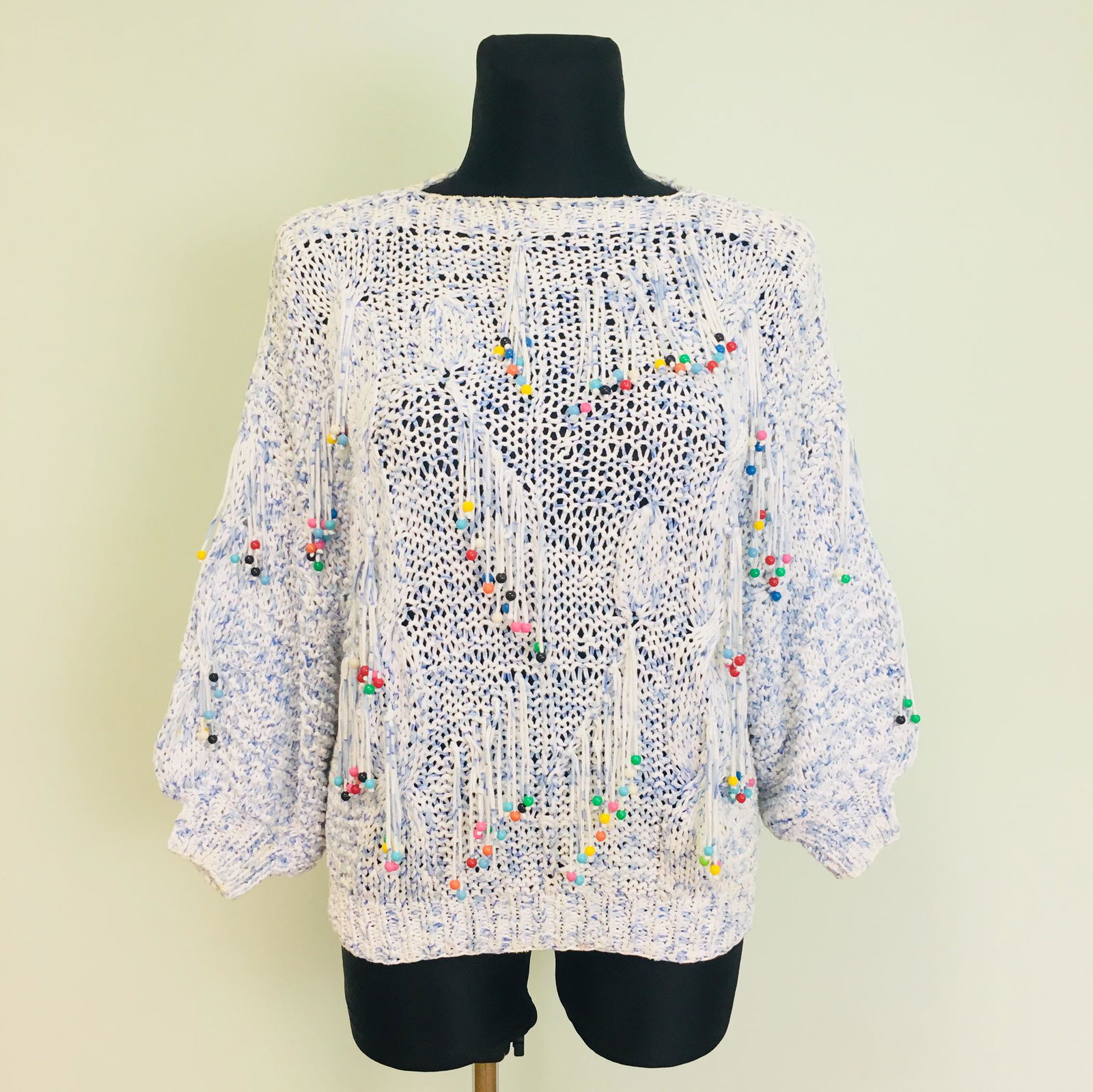 Vintage Women's Sweater Size EUR 42 US 12: EUR 42 US 12 Cotton Blend Total length: 22.5 in.