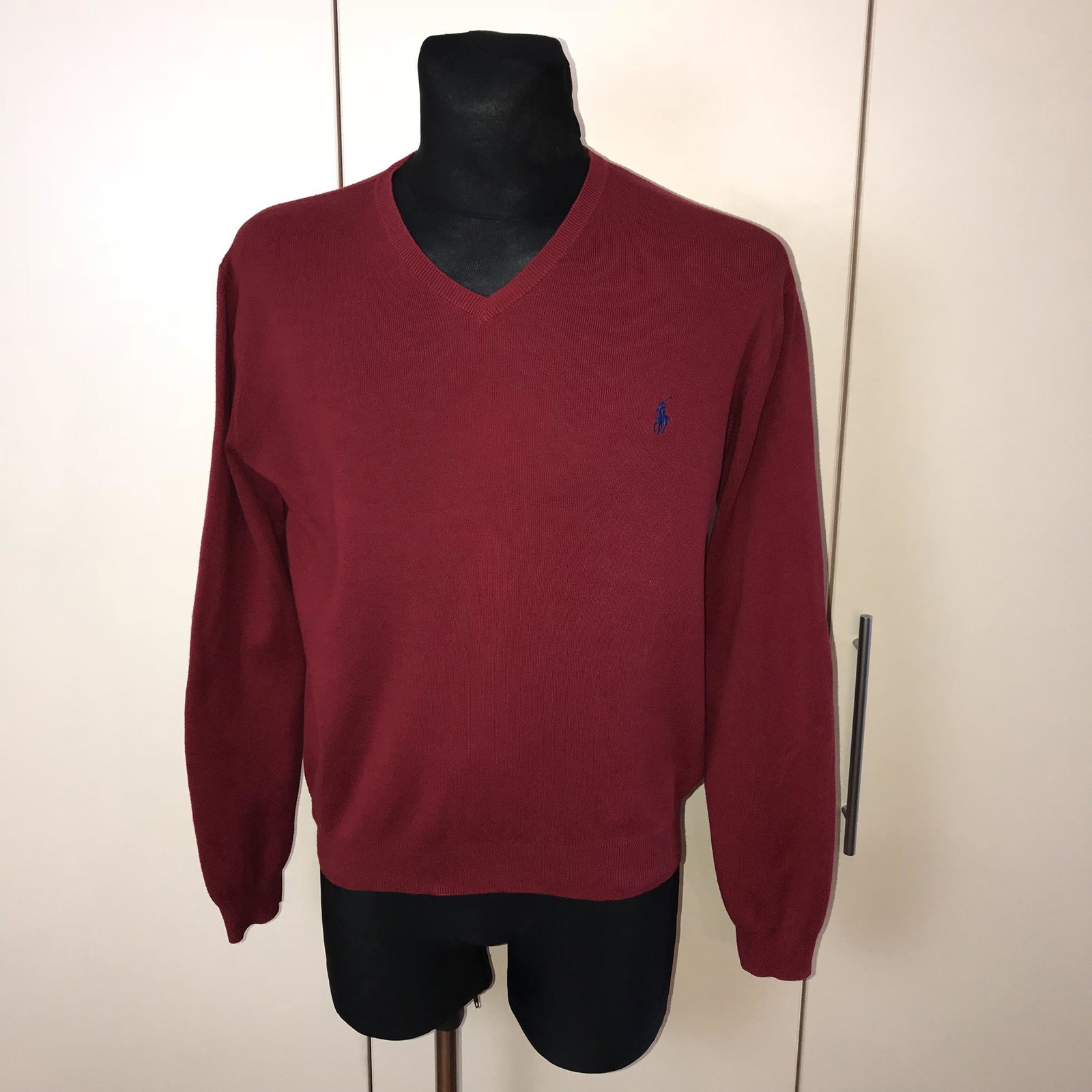 Men's Ralph Lauren Pima Cotton Sweater Size M: Size M Pima Cotton M Armpit to Armpit: 23 in. Sleeve from shoulder seam: 25.5 in.