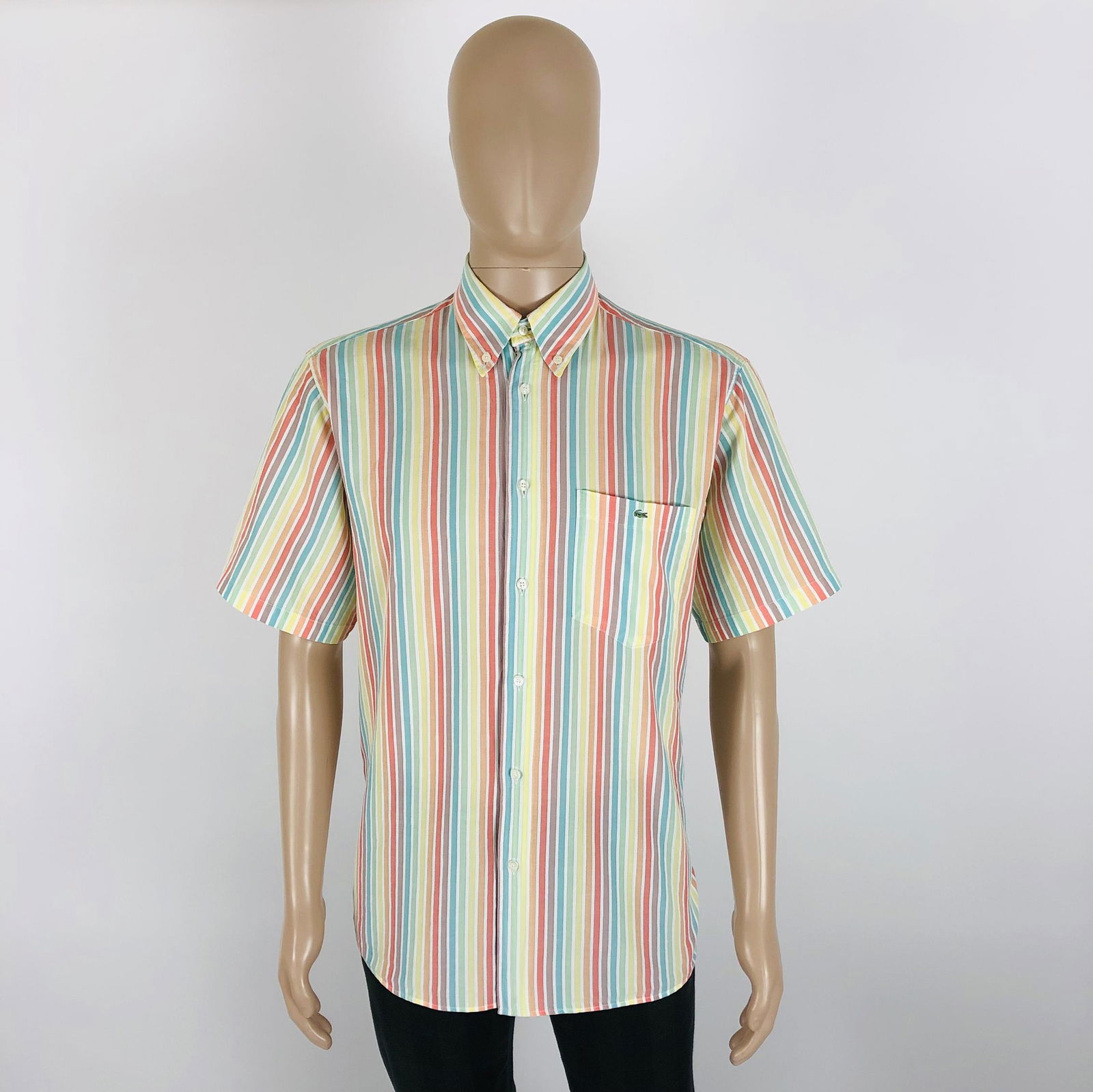 Men's Lacoste Shirt: Size EUR 50 US 40 Armpit to Armpit: 24 in. Total length: 33 in.