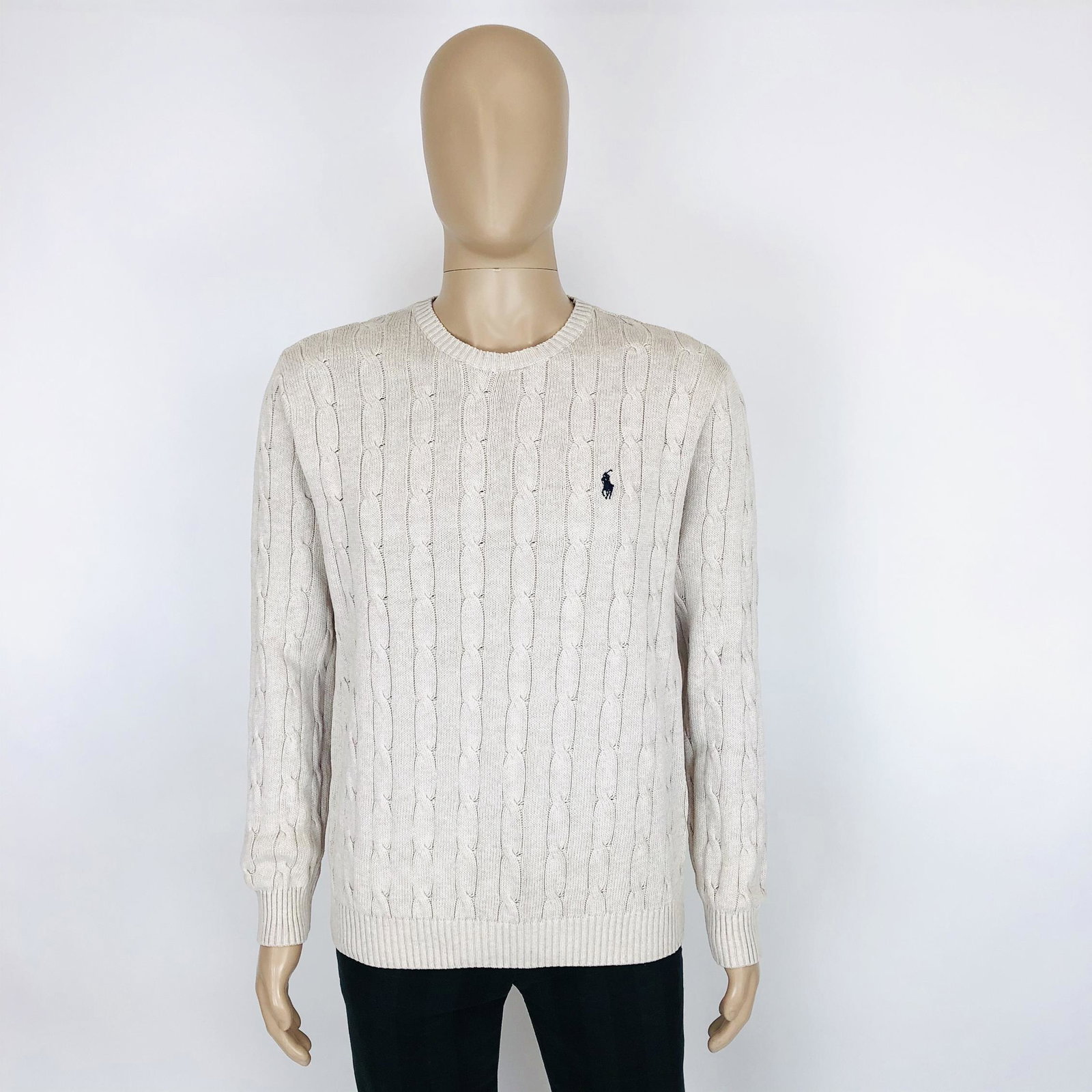 Men's Polo by Ralph Lauren Sweater Size M: Size Medium (M) 100% Cotton Armpit to Armpit: 24.5 in. Sleeve from shoulder seam: 26 in. Shoulder to shoulder: 19.5 in. Total length: 26.5 in.