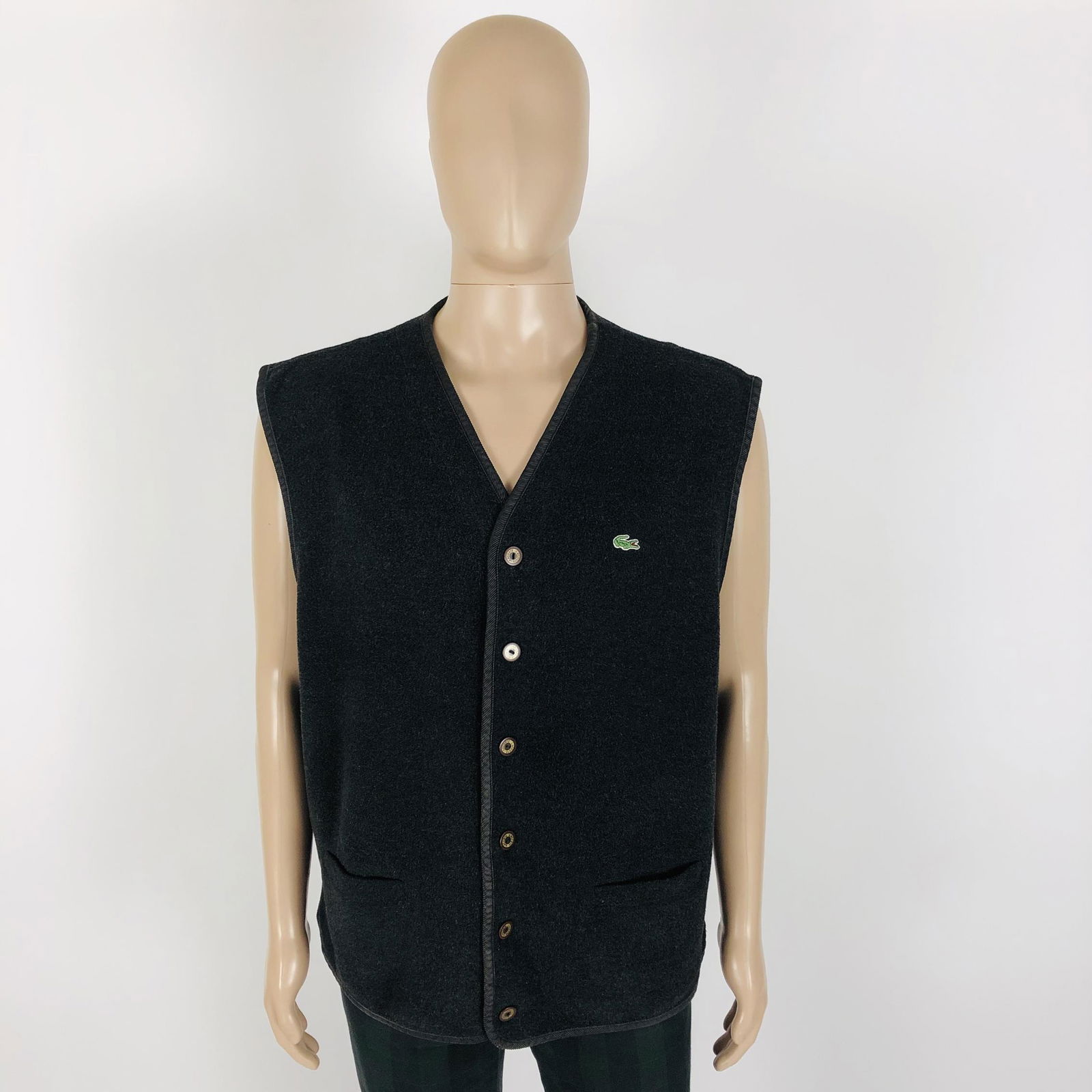 Men's Lacoste Waistcoat Vest Jacket XXL: Size XXL Armpit to Armpit: 26 in. / 66 cm Total length: 27.5 in. / 69.5 cm