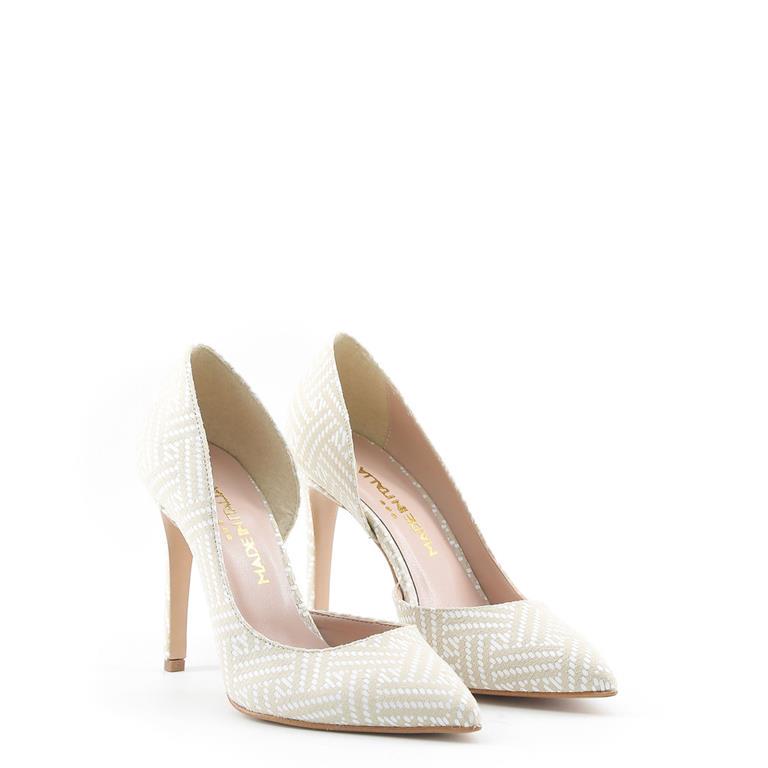 Ladies Italian Pumps Shoes Size EUR 38 US 7.5 Made in: Size EUR 38 US 7.5 - Upper: synthetic leather- Insole: leather- Sole: tunit Spring - Summer collection - Patterned pump - 100% MADE IN ITALY - Heel 10 cm