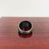 Men's NIALAYA 925 Rhodium Silver Gold Crest Ring Size - 4