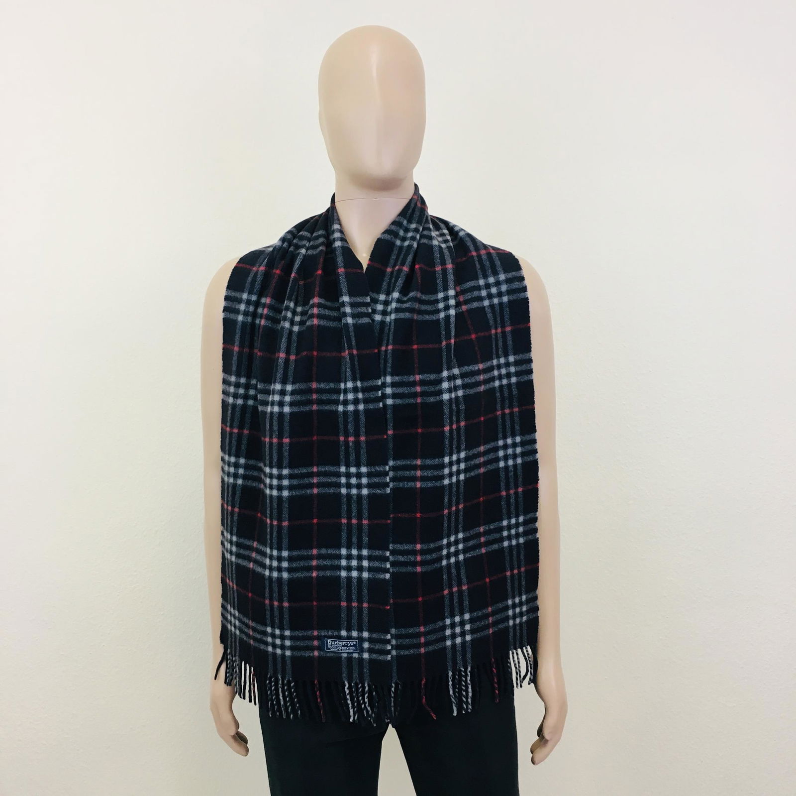 Vintage Burberry 100% Lambswool Scarf: Measurements (inches): Width: 12Length: 66