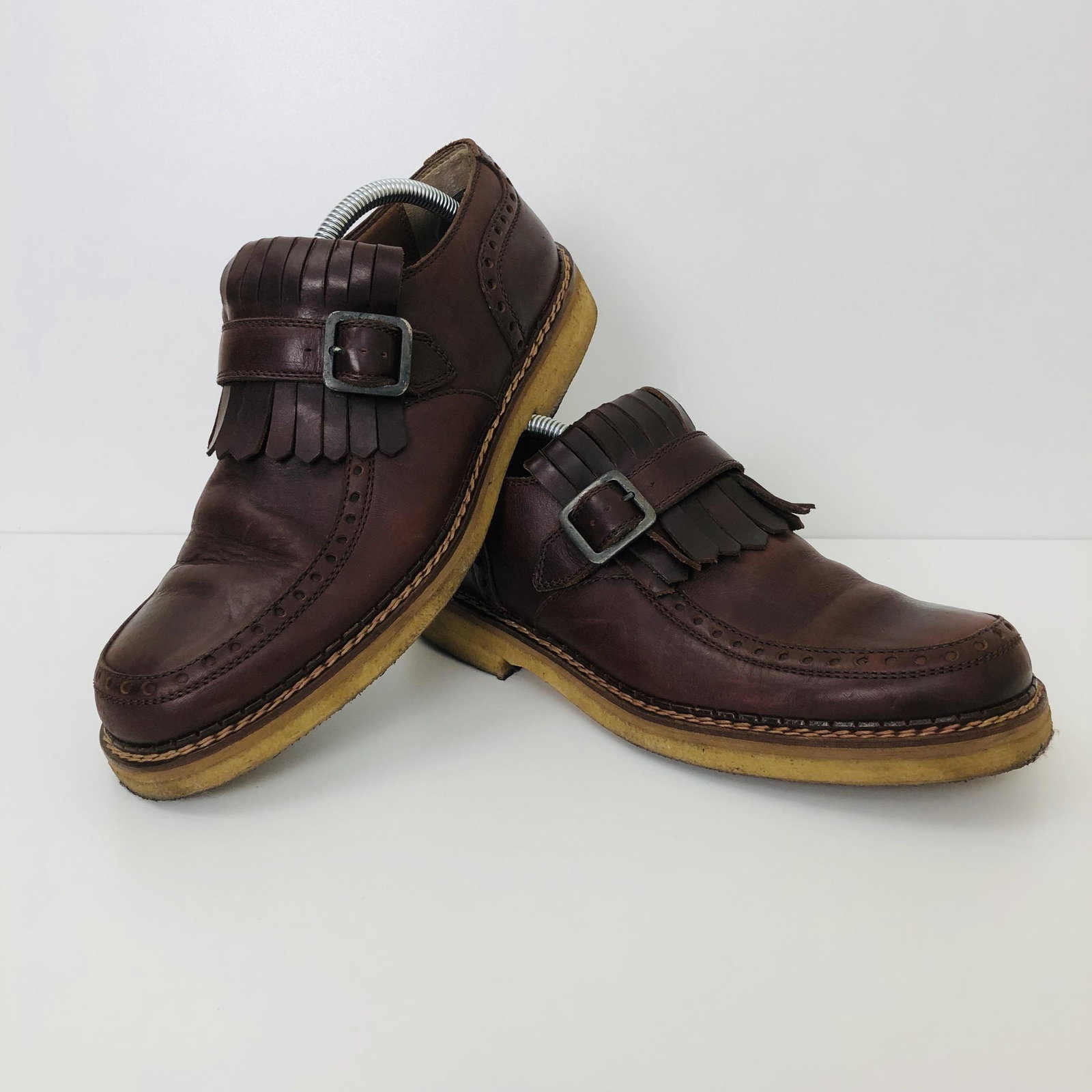 Men's Dolce & Gabbana Aged Style Leather Shoes US 10: Size EUR 43 UK 9 US 10Aged Design- These shoes are made new to look aged. 100% Authentic100% Leather