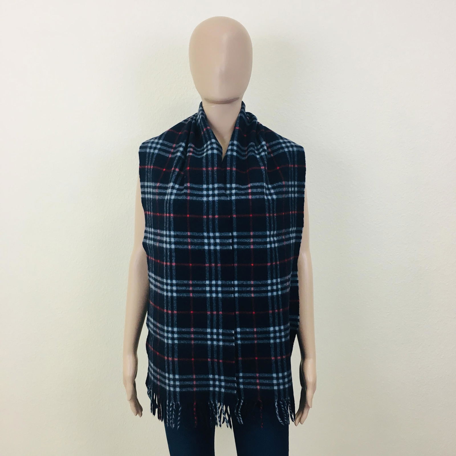 Vintage Burberry 100% Lambswool Scarf: Measurements (inches): Width: 11Length: 66