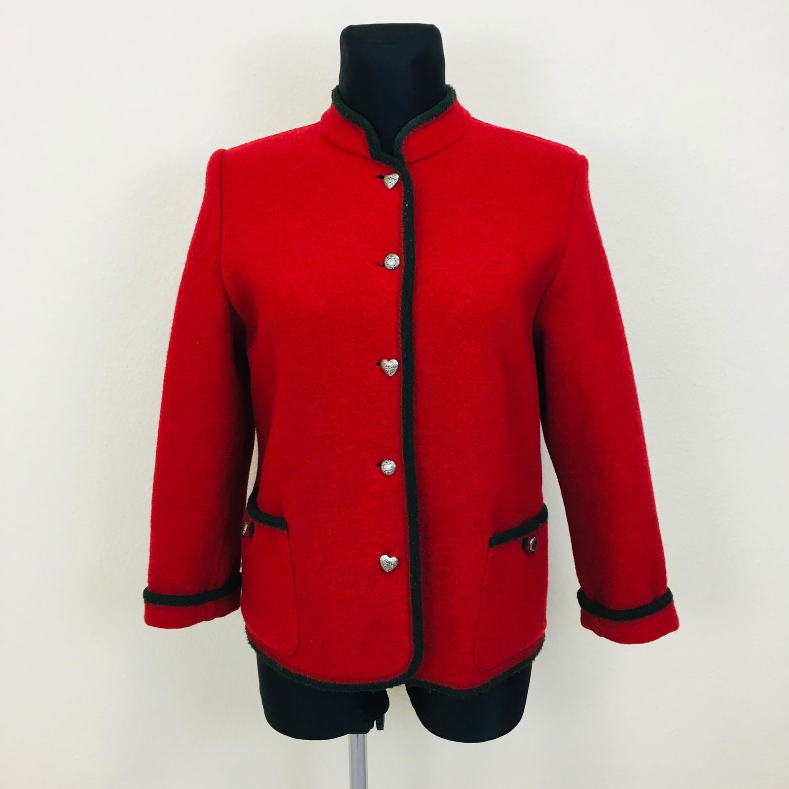 Vintage Women's Walker Designer Wool Jacket Sweater: Size EUR 42 US 12 100% WoolArmpit to Armpit: 21 in.Sleeve from shoulder seam: 24 in.Shoulder to shoulder: 18 in.Total length: 27 in.