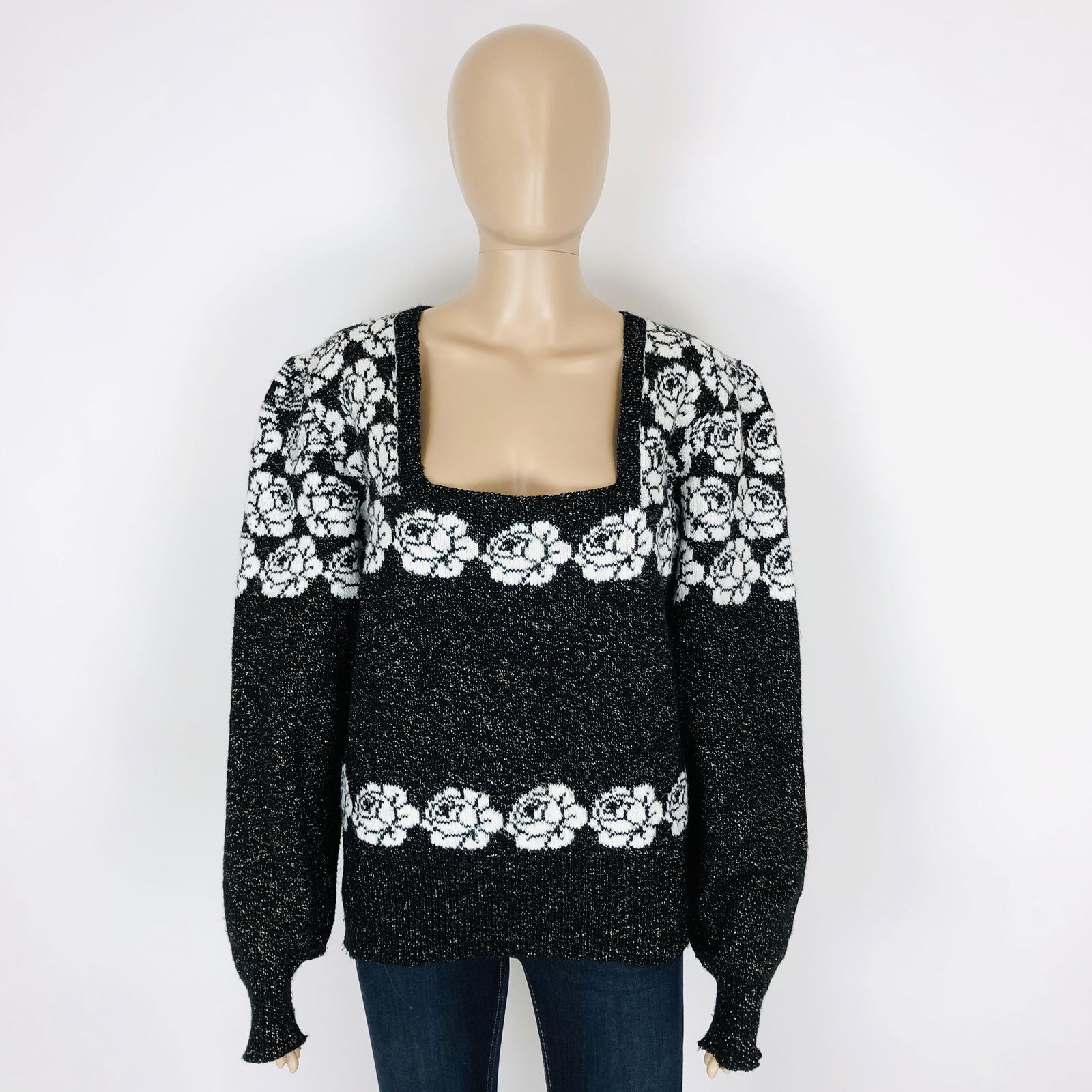 Vintage Women's Michelle Smagghe Designer Sweater US 12: Size EUR 42 US 12Armpit to Armpit: 21 in.Total length: 24 in.