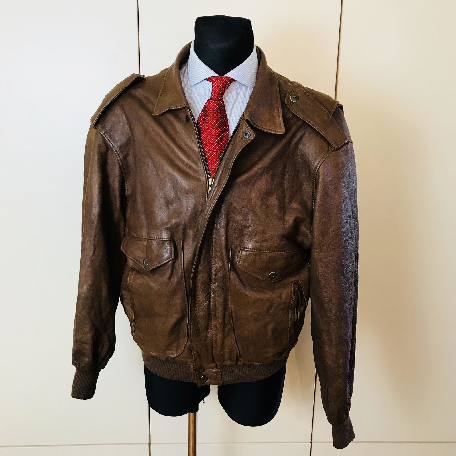 Vintage Men's Italian Leather Jacket (1 of 6)