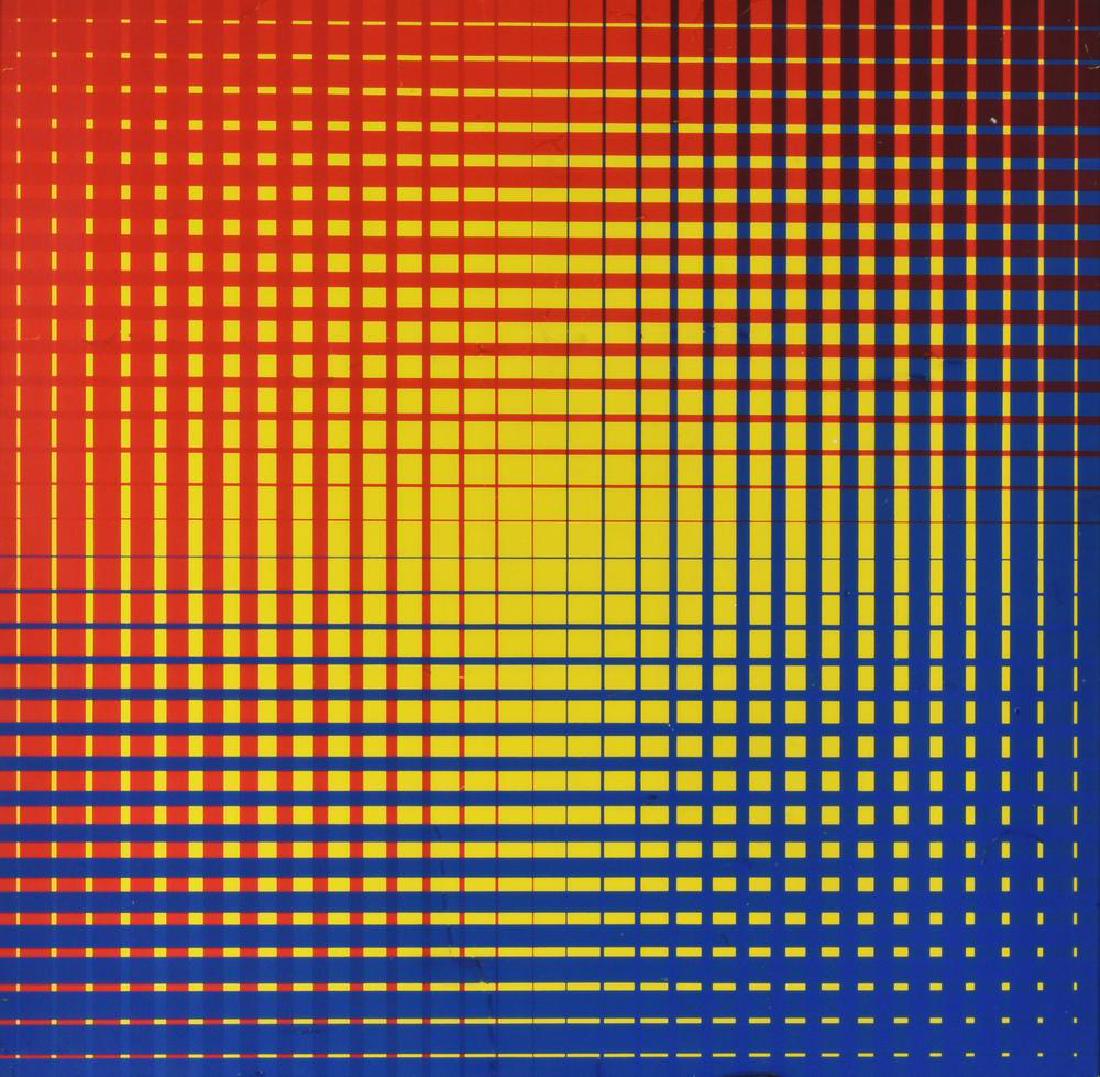 Getulio Alviani COMPOSIZIONE litografia su carta, cm: Getulio Alviani COMPOSIZIONE litografia su carta, cm 65x65 sul retro: firmato e numerato esemplare 84/120