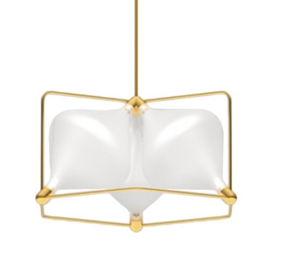 Bohemian Glass Mid Century Chandelier (1 of 3)