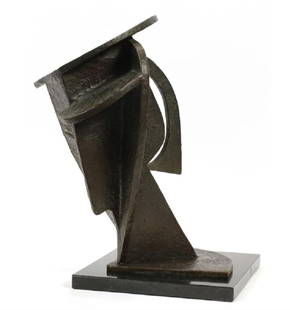 Alexander ARCHIPENKO (1887-1964) | Head: Construction with crossing Planes (1913): Alexander ARCHIPENKO (1887-1964) | Head: Construction with crossing Planes (1913) BRONZE SCULPTURE, H 15 1/8", W CA. 11", L CA. 11", "HEAD: CONSTRUCTION WITH CROSSING PLANES" Inscribed Archipenko, dat