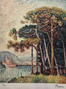 Paul SIGNAC (1863-1935) | Antibes (la pinede): Paul SIGNAC (1863-1935) | Antibes (la pinede) Lithograph, size 12" x 9" (31 x 23cm), signed lower right, numbered 122/200, certificate enclosed, loose sheet..