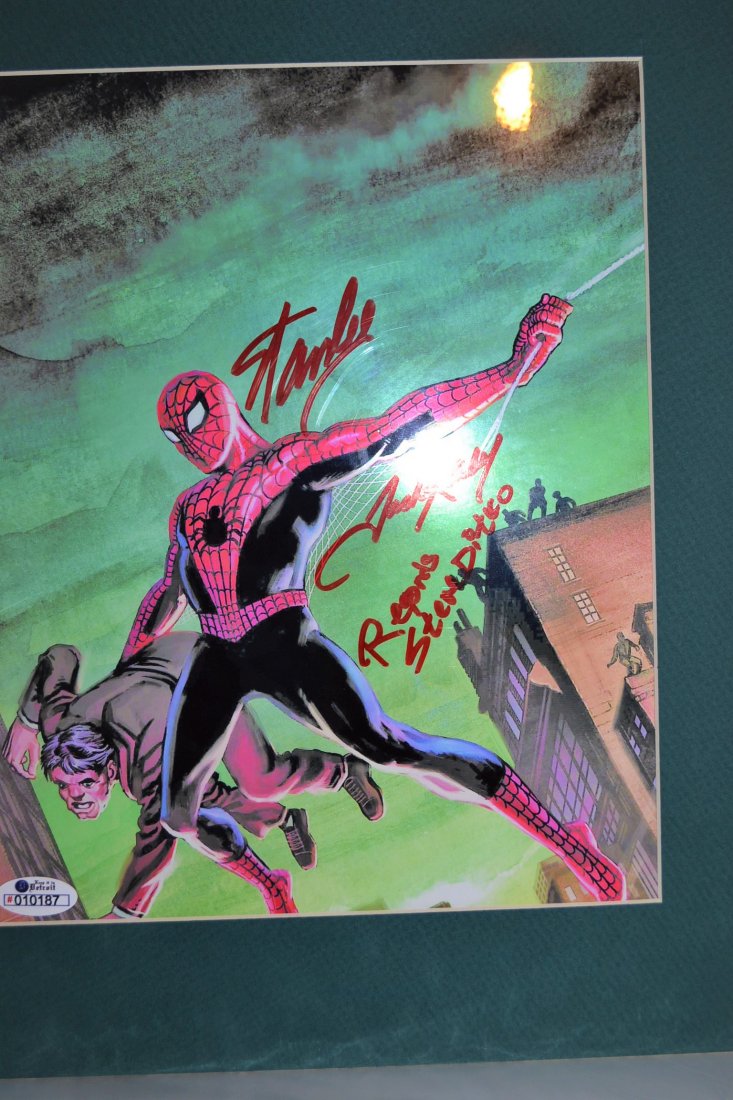 Spiderman art sign by Stan Lee, Jack Kirby, Steve Ditko (1 of 5)