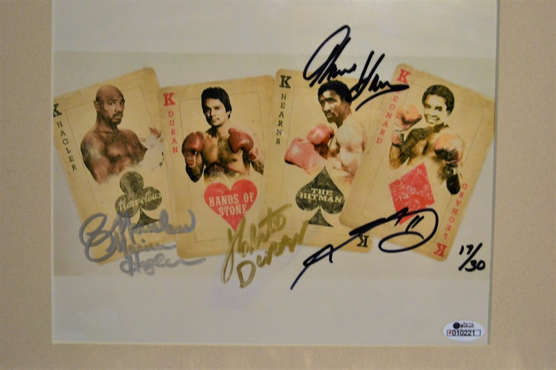 Boxing Greats Autograph Photo. the Four Kings sign (1 of 5)