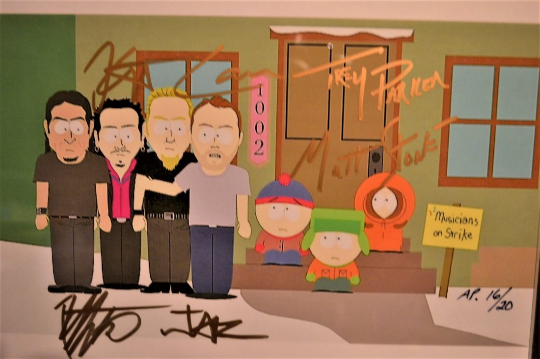 Metallica Autograph South Park Animation Cel, Metallica (1 of 4)
