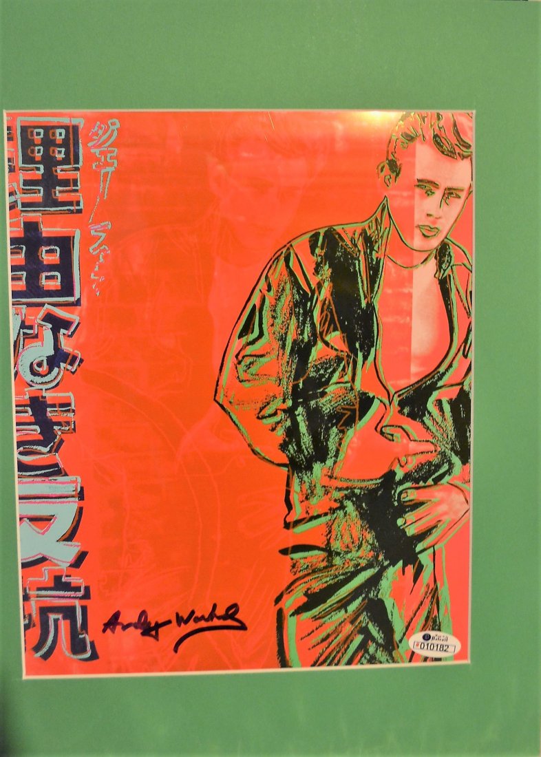 Andy Warhol Sign James Dean Print, Andy Warhol Auto art (1 of 4)