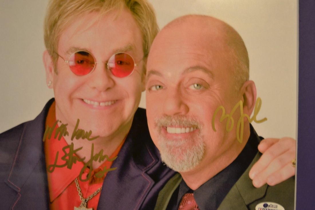 Sir Elton John and Billy Joel Sign Photo. Billy Joel (1 of 1)