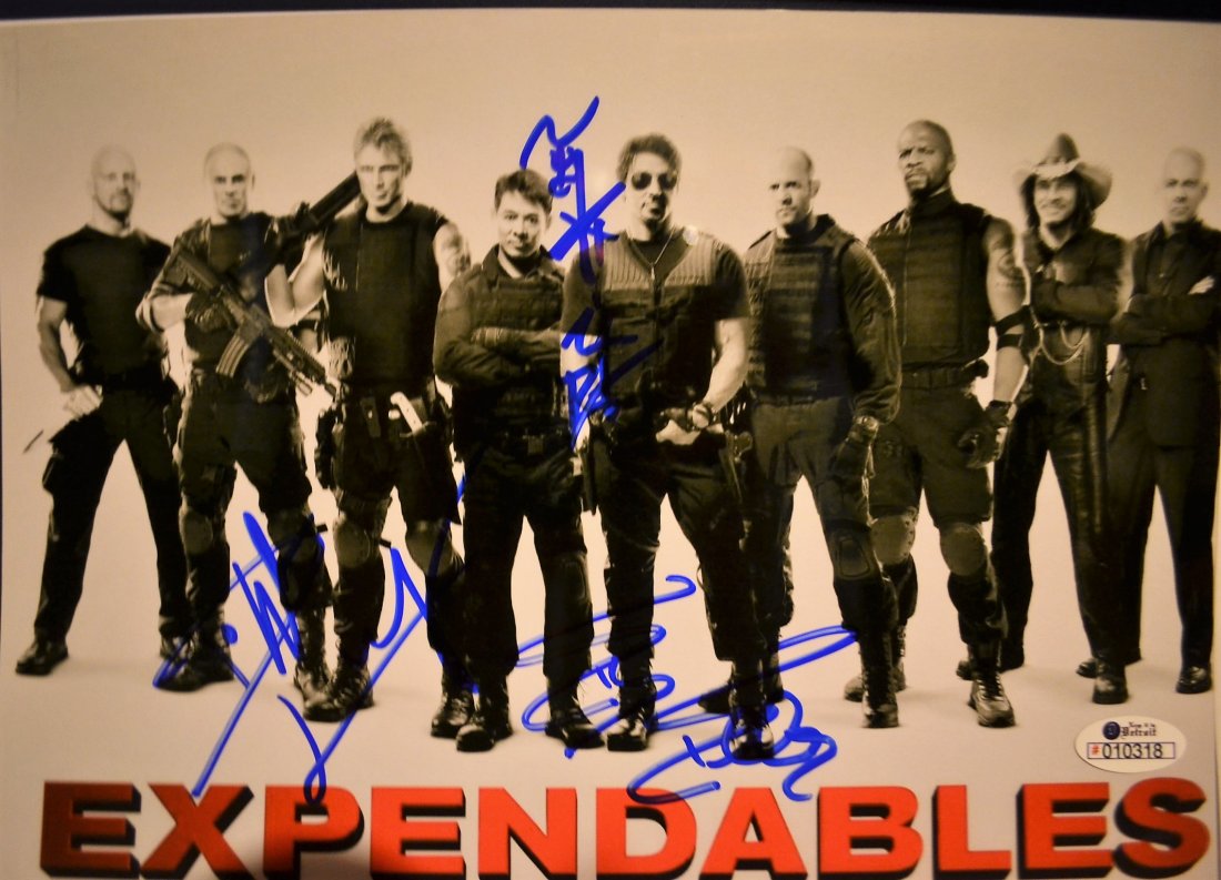 Expendables Autograph , Expendables Sign Photo. Action (1 of 5)