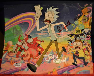 Rick and Morty Sign Cell, Rick and Morty Animation Art: very cool Autograph Cell of Rick and Morty hand sign by...Justin Roiland , Sarah Chalke , Dan Harmon , Chris Parnell … Very nice … Sign In person. All items will be ship Insured... all items are F